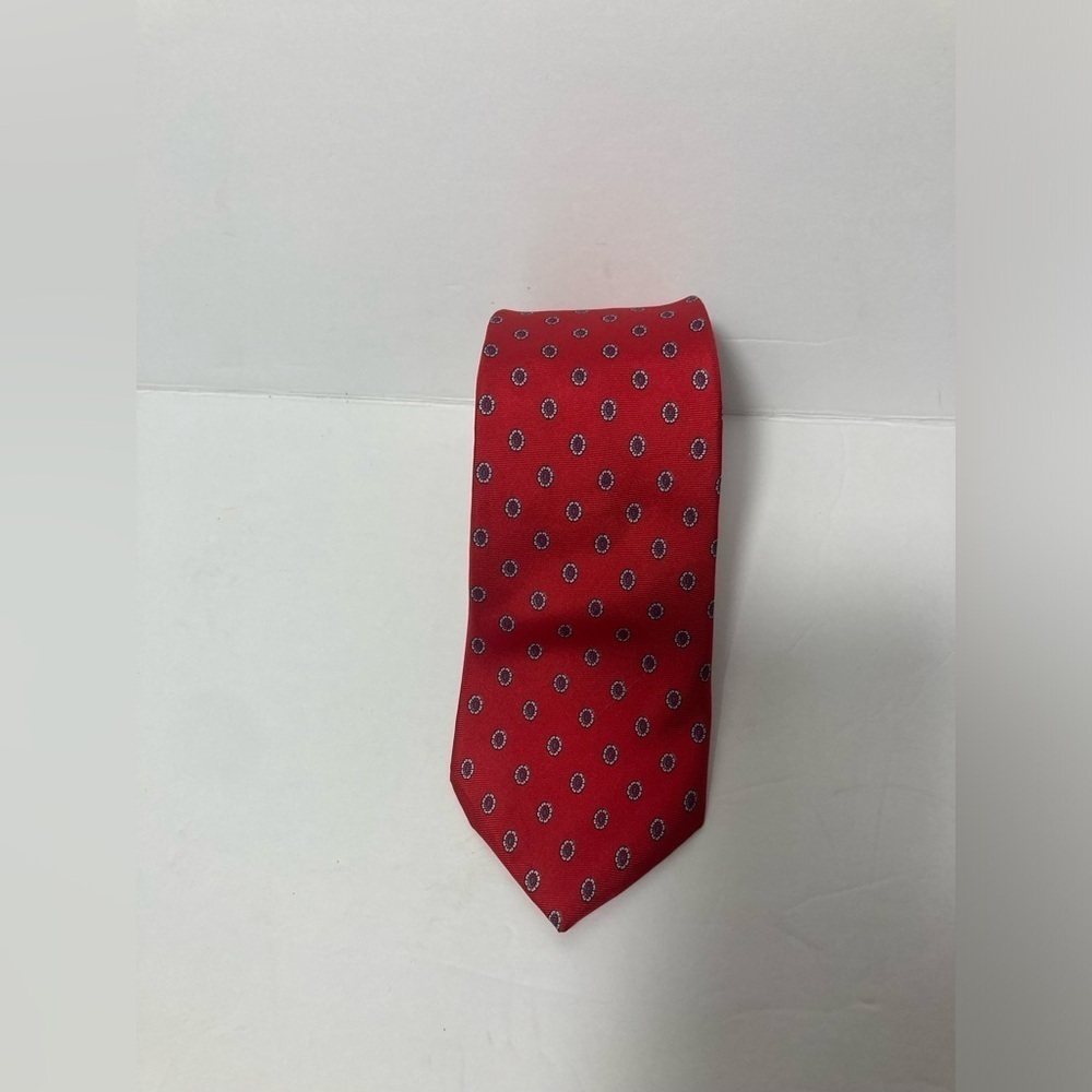 Brownstone red 100% Italian silk tie neck tie made in USA Excellent condition